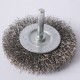 GRATA CIRCULAR AC ONDUL. INOX 3" CON VÁSTAGO