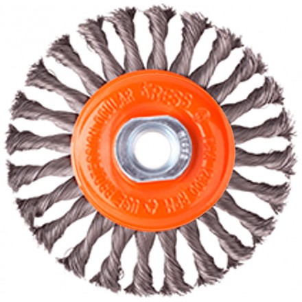 GRATA CIRCULAR ACERO TRENZADO 6"