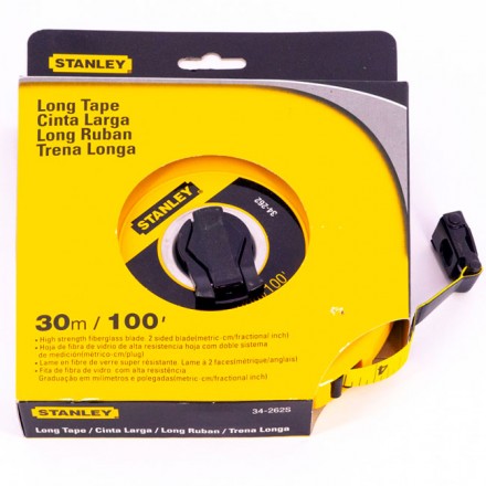 HUINCHA MEDIR STANLEY 1/2 X 30MT CINTA FIBRA VIDRIO (34262)