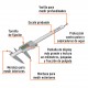 Calibrador vernier digital 6 pulg, acero inox, std y mm, TRUPER