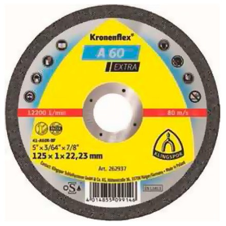 DISCO CORTE 4.1/2" 1mm A60 EXTRA KLINGSPOR